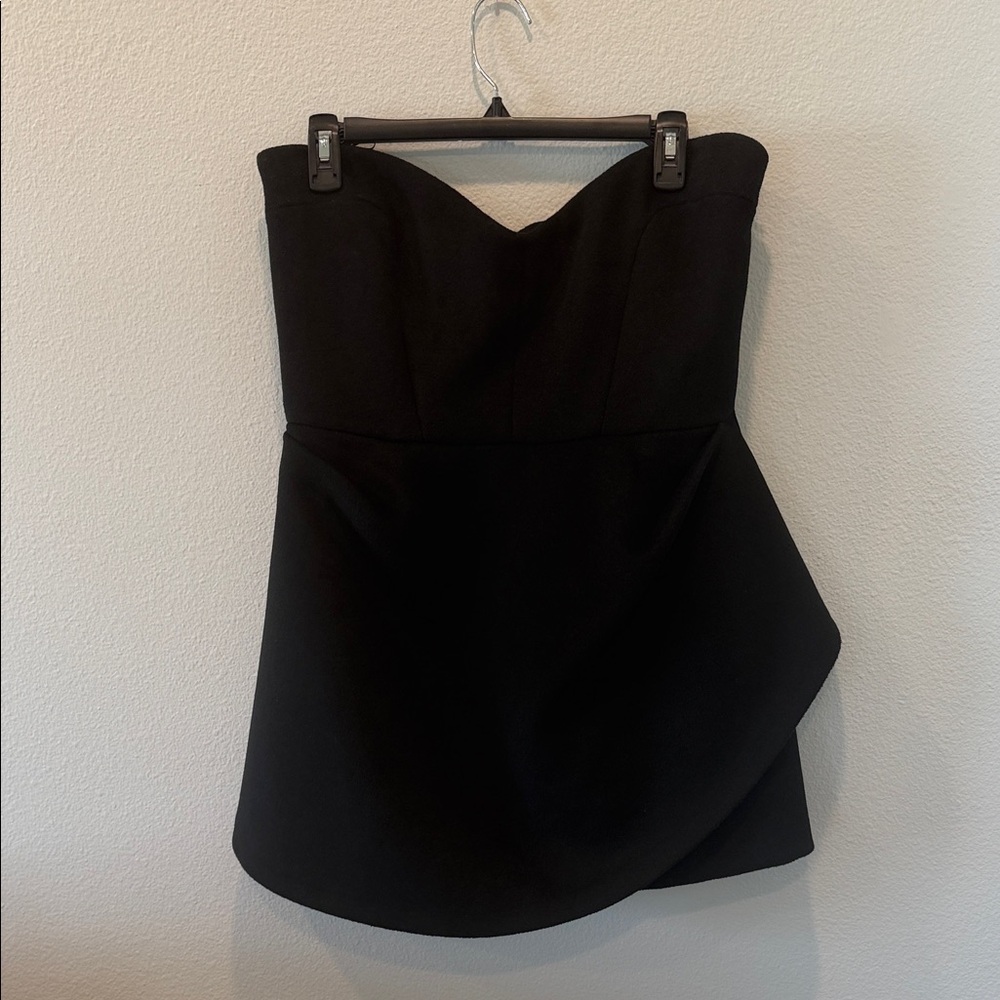 Zara Black Strapless Dress with Shorts Underneath